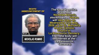Nicholas Romnis ~ Short Obituary