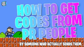 HOW TO GET GAME CODES FROM PR PEOPLE | Creator Advice | From an actual games-industry PR person!