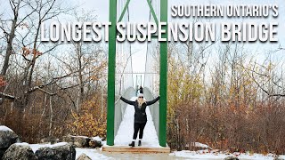 LONGEST Suspension Bridge in Southern Ontario // Scenic Cave Adventures