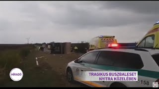 Tragikus buszbaleset Nyitra közelében