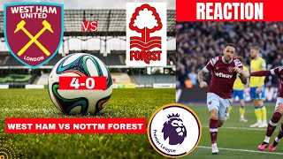 West Ham vs Nottingham Forest 4-0 Live Stream Premier league Football Match Commentary Highlights