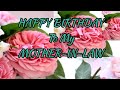 Birthday Wishes|HAPPY BIRTHDAY TO MY MOTHER-IN-LAW