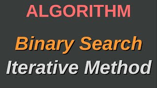 Binary Search Iterative Method - Algorithms - Programming With Joel