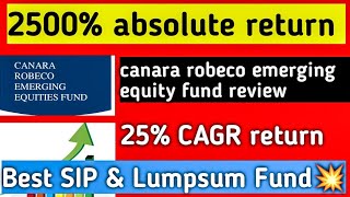 canara robeco emerging equities fund review 2024 | Best long term mutual fund to invest now for SIP