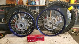 1:11 Wheels, Tires, Tubes. Dirt bike talk on wheel weight, psi, tire selection, and a second set