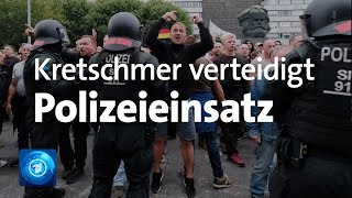 Kretschmer verteidigt Polizeieinsatz in Chemnitz