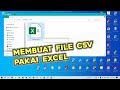 Tutorial Membuat File Format Csv di Microsoft Excel - Menggunakan Rumus Sederhana