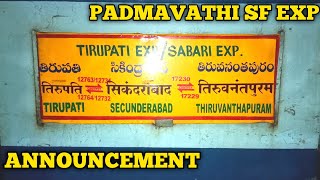 Padmavathi Exp Announcement | Padmavathi Express Melodious Announcement At Khammam