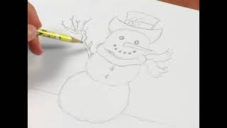 Drawing Arms on a Snowman