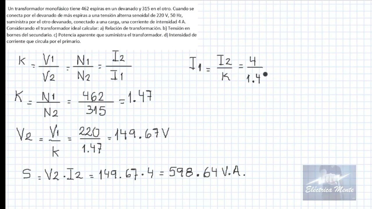 PROBLEMAS DE TRANSFORMADORES 01:Ejercicios1a3 De Transformadores ...