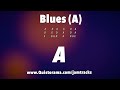 easy feelin a major blues guitar backing track