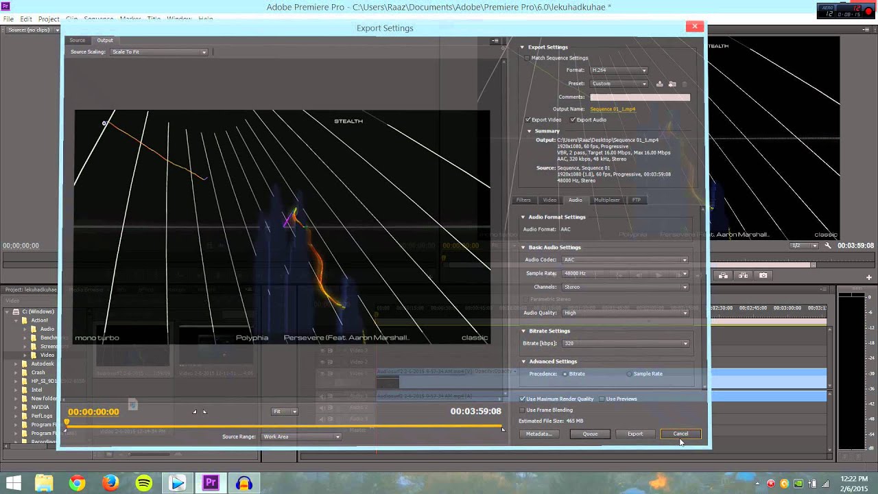 Sony Vegas Pro 16 Render Settings