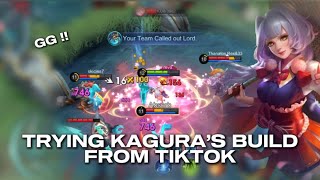 Trying Kagura Build From Tiktok || Not Many Kills But Get MVP And Have Good Damage 🔥✨