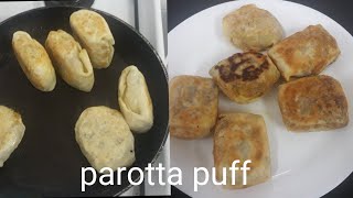 രണ്ട്  സ്പൂൺ ഓയിൽ  മതി ഈ പൊറോട്ട പഫ്സ്  ഉണ്ടാകാൻ (parotta egg puff )