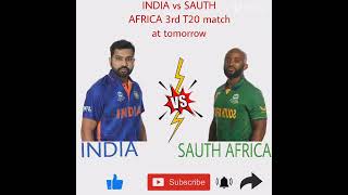 INDIA VS SAUTH AFRICA 3RD T20 MATCH AT TOMORROW || #shorts #viral #short #cricket #trand #t20 #sky