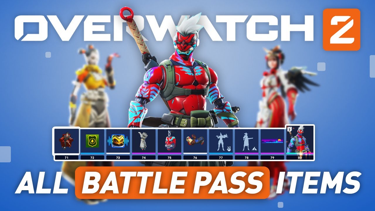 Overwatch 2: The FULL Season 1 BATTLE PASS! Skins, Emotes, Charms ...