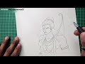 how to draw shree ram full detailed step by step tutorial @ajarts03