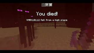 I defeated the ender dragon for the first time ever