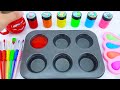 satisfying video l how to make glitter noddle with rainbow machine plane u0026 palydoh cutting asmr