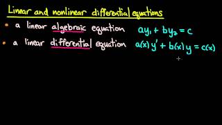 ODE | Linear versus nonlinear