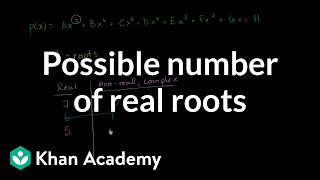 Possible number of real roots | Polynomial and rational functions | Algebra II | Khan Academy