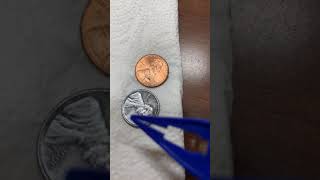 1990 D penny , wow this is cool, copper layer missing? Or am I rich?