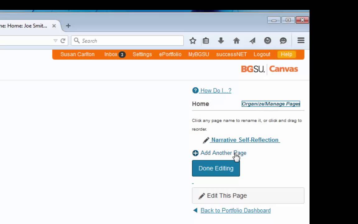 How To Create An Eportfolio In Canvas For Students Youtube