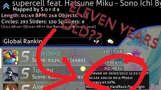 I sniped the oldest #1 in osu!