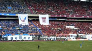 ２０１１年「延世大ＶＳ高麗大　サッカー」スタジアムの雰囲気①