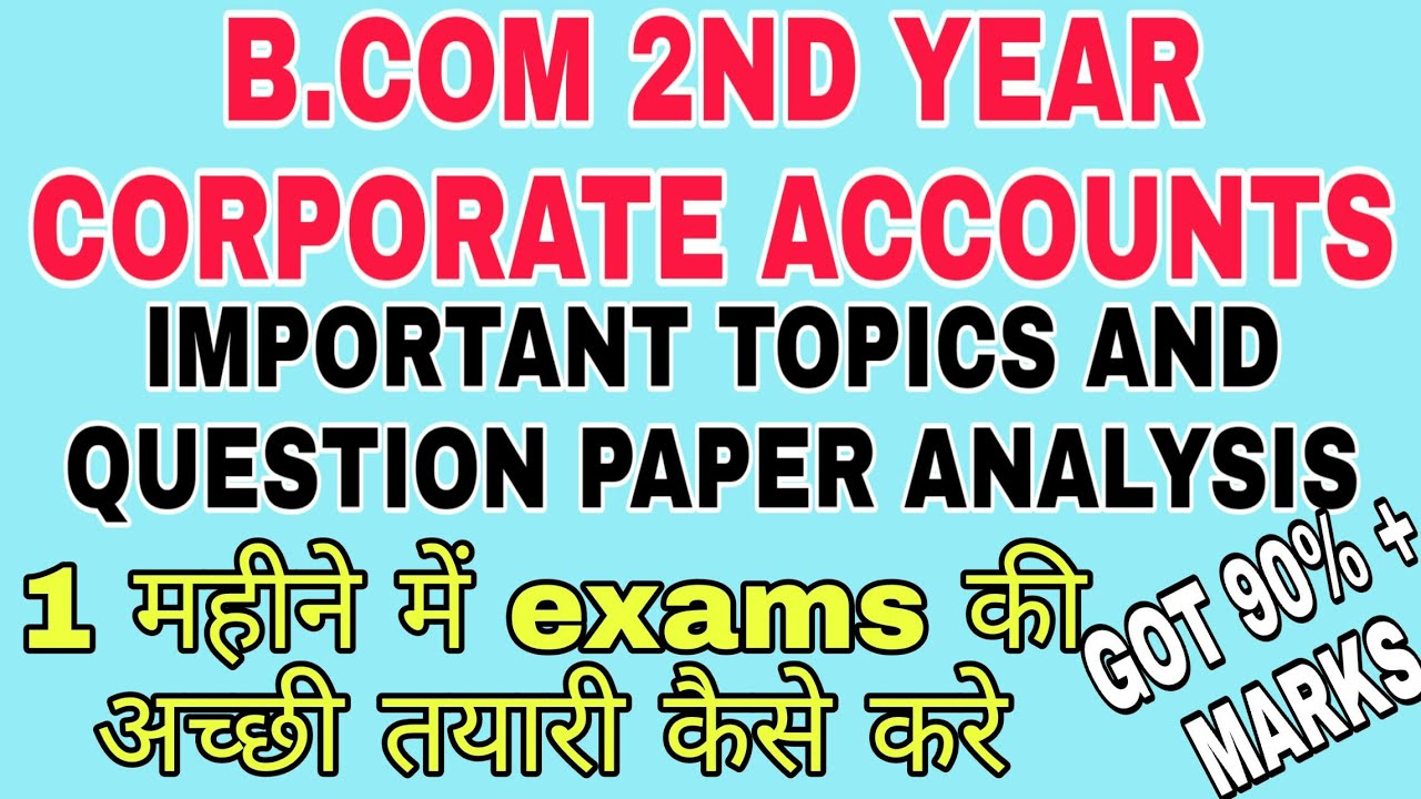 List Of Corporate Accounting B.com 2Nd Year Ideas