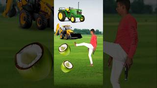 Rounding cut green coconuts to Alto, Rollar, Jcb \u0026 Tractor - Vehicles names magic video