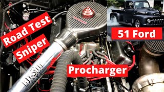 Holley Sniper Procharger 51 Ford F-100 Road Test Burn Out