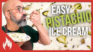 Easy Pistachio Ice Cream (no churn) بستنی پسته به روش آسان و سریع