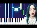 Billie Eilish - "8" Piano Tutorial EASY