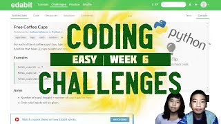 Learn to Code Python | Coding Challenges in Easy Week 6