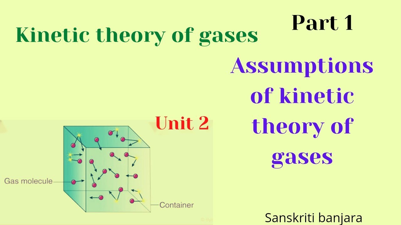 Kinetic Theory Of Gases 🔥..bsc Ist Year 2nd Sem ..(unit 2) Assumptions ...