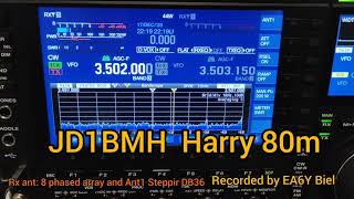 JD1BMH Harry from Ogasawara ( Pacific Ocean) RX from EA6Y in Moscari JM19 Vertical Array VS Dipole