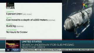 U.S. and Canada search for missing submarine while visiting Titanic debris