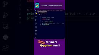pseudo random generator using random module in python
