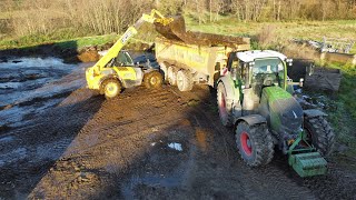 TRAVAUX D'HIVER ❄️TRANSPORT DE FUMIER FENDT 724 ONE ET LITTORALE 3 ESSIEUX !