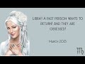 LIBRA!! A PAST PERSON WANTS TO RETURN! AND THEY ARE OBSESSED! MARCH LOVE READING 2023