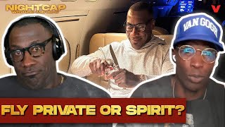 Shannon Sharpe Flies Private, Chad Johnson Flies Spirit | Nightcap