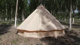 5m Luxury Cotton Canvas Bell Tent For Glamping