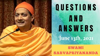 Ask Swami with Swami Sarvapriyananda | June 13th, 2021