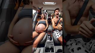 💥 Evolution of Dog : chaotic scenery inside a car 5 ✅️ #doglover #puppy #dog #shorts #copydoggy