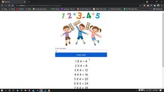 WEB development, Simple multiplication table generator using PHP