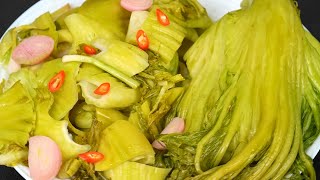 Làm DƯA CẢI MUỐI CHUA vàng giòn tự nhiên để được rất lâu, không cần dùng Giấm!