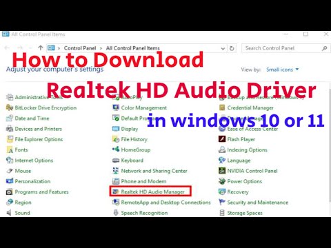 How to Download Realtek HD Audio Driver on Windows 10/11