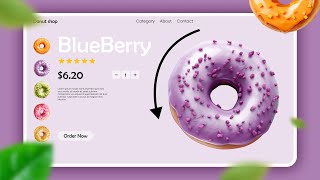 Donut Website UI Design in Figma🍩| Smooth Animation | Figma Tutorial for Beginners