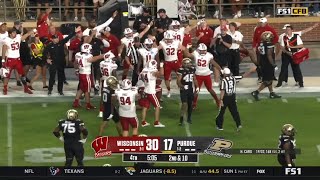 Wisconsin recovers fumble after Purdue player thought the play was over 😂